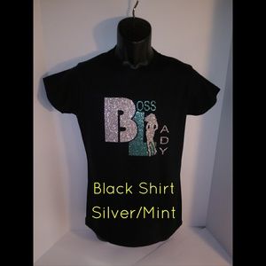 Plus Size Boss Lady Glitter T-Shirt